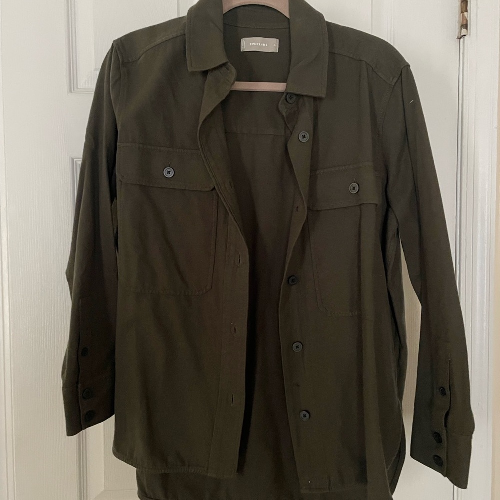 Everlane Olive Green Button-Up Shirt